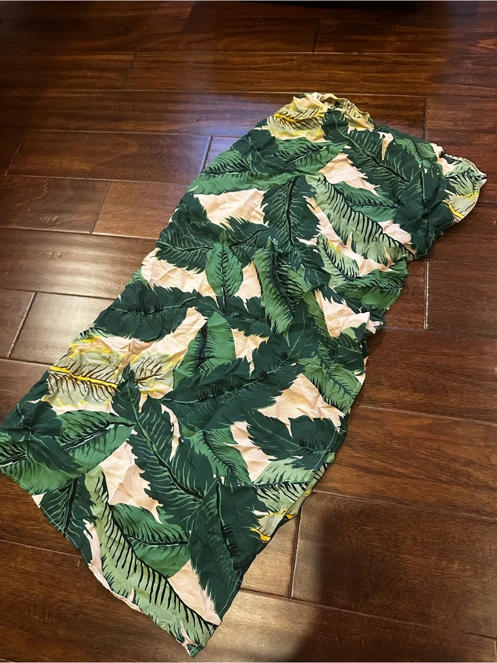 Revolve Beach Riot Green Palm-Print Swim Sarong